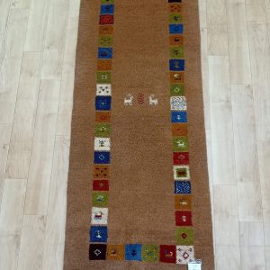 【ブラウン系】ペルシャ絨毯　ペルシャギャッベ